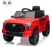 Coche Eléctrico Infantil Licenciado Toyota Tundra 12V Camión Eléctrico Offroad Niños Pickup con Mando a Distancia Suspensión y 3 Velocidades Faro LED Coche Antideslizante para Niños/Niñas