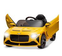 Coche Eléctrico Infantil Lujo Bacalar 12v - Licencia Oficial, Mando Parental, Puertas Tijera, Suspensión, 3 Velocidades, Luces LED, Música, Claxon - Vehículo Infantil Seguro - Color Amarillo