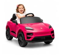 Coche Eléctrico Infantil Porsche Macan Turbo EV, Batería 12V, Mando a Distancia, Rosa