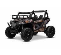 Coche Eléctrico Infantil Tipo UTV 24V, Negro, con Dos Asientos de similpiel, Mando a Distancia 2.4Ghz, 2 Motores de 200 W, Batería de Litio, Freno eléctrico, Luces LED, Reproductor MP3 con USB/SD