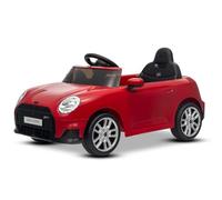 Coche eléctrico MiniCooper 12V, Rojo, Asiento y Ruedas de plástico, RC, 1-3 AÑOS