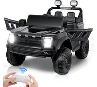 Coche Eléctrico Niño, 4x4 Eléctrico Niño 2 Plazas para Niños 3-6 Años, Neumáticos Todoterreno Calidad, Función Swing, Arranque Seguro Lento, Batería 2V7Ah, Control Remoto/USB/Bluetooth