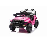 Coche eléctrico niños Offroad New con tracción Trasera, Rosa, batería de Litio, chasis Alto, Asiento Ancho, suspensión en Las Ruedas traseras, Control Remoto de 2.4 GHz, Reproductor MP3 con USB/AUX