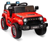 Coche Eléctrico para Niños 2 plazas 12V con Mando Parental,Quad eléctrico Infantil con 2 Potentes Motores,Bocina,Faros LED,Música,Coche Todo Terreno/Carro electrico Infantil para niños 3-8 años(Rojo)