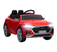 Coche Eléctrico para Niños +3 Años Audi Q8 e-tron Sportback, Carro Eléctrico Infantil con Batería 12V, Mando a Distancia, Ruedas con Suspensión de Muelles, Faros, Bocina y Música, Rojo