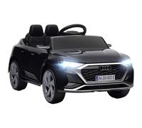 Coche Eléctrico para Niños +3 Años Audi Q8 e-tron Sportback, Carro Eléctrico Infantil con Batería 12V, Mando a Distancia, Ruedas con Suspensión de Muelles, Faros, Bocina y Música, Negro