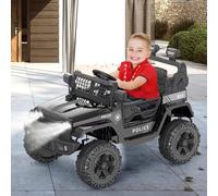 Coche eléctrico para niños a partir de 3 años - 12 V coche infantil con doble accionamiento 35 W, mando a distancia y modo manual, luces LED, cinturón de seguridad, diseño todoterreno de polipropileno