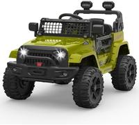 Coche eléctrico para niños a partir de 3 años - 12 V coche infantil con doble accionamiento 35 W, mando a distancia y modo manual, luces LED, cinturón de seguridad, diseño todoterreno de polipropileno