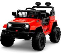 Coche eléctrico para niños a partir de 3 años - 12 V coche infantil con doble accionamiento 35 W, mando a distancia y modo manual, luces LED, cinturón de seguridad, diseño todoterreno de polipropileno