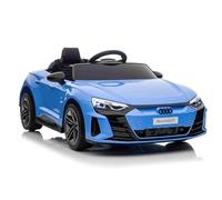 Coche eléctrico para niños Audi RS E-Tron GT 12V, Azul, Asiento Individual Amplio, Control Remoto 2,4 GHz, Entrada USB/AUX, Bluetooth, suspensión, batería de Litio, Luces LED, 2 Motores de 25W