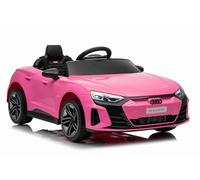 Coche eléctrico para niños Audi RS E-Tron GT 12V, Rose, Asiento Individual Amplio, Control Remoto 2,4 GHz, Entrada USB/AUX, Bluetooth, suspensión, batería de Litio, Luces LED, 2 Motores de 25W