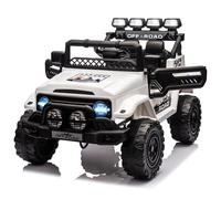 Coche Eléctrico para Niños, Coche de Batería 12V con Mando a Distancia, 3 Velocidades, Música, LED, Claxon, Bluetooth, Coche Eléctrico para Niños de 3+ Años