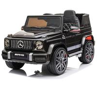 Coche eléctrico para niños con Asiento de Piel vehículo eléctrico Todoterreno 12 V con Mando a Distancia Full Optional (Negro)