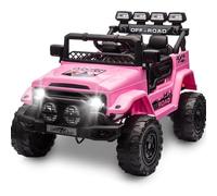 Coche eléctrico para niños de 12 V Offroad Quad, coche eléctrico infantil con mando a distancia, luz LED, música, USB, arnés de 3 puntos, vehículo eléctrico a partir de 3 años, para aventuras al aire
