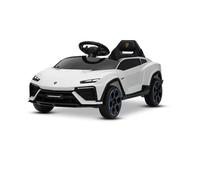 Coche eléctrico para niños Lamborghini Lanzador 12V con tracción Trasera, con Licencia (un Solo Asiento), Blanco, batería de Litio, Luces LED, Asiento Amplio, Control Remoto 2,4 GHz
