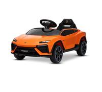 Coche eléctrico para niños Lamborghini Lanzador 12V con tracción Trasera, con Licencia (un Solo Asiento), Naranja, batería de Litio, Luces LED, Asiento Amplio, Control Remoto 2,4 GHz