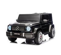 Coche eléctrico para niños Mercedes-Benz G63 AMG 4x4, Dos plazas, 24V, Negro, Reproductor MP3 con conexión USB/AUX y Bluetooth, tracción 4x4, batería de Litio, Ruedas EVA con suspensión