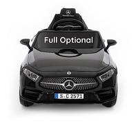 BabyCar Mercedes CLS 350 AMG | Coche Electrico para Niños 12V con 2 Motores 25W | Carro Electrico Infantil con Mando Parental, Asiento de Piel, Puertas Abatibles, MP3/USB | Mercedes Oficial | Negro