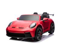 Coche eléctrico para niños Porsche 911 24V con tracción 4x4, Rojo, Dos plazas, Control Remoto 2,4 GHz, Entrada USB/AUX, Motores de 200W, suspensión, batería de Litio, Luces LED Delanteras y traseras