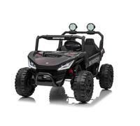Coche eléctrico para niños T-Rex Ride 4x4, Dos plazas, 24V, Negro, Reproductor MP3 con Entrada USB/AUX, tracción 4x4, batería de Litio, suspensión, Control Remoto, Luces LED