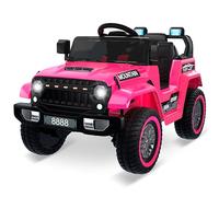 Coche Electrico para NiñOs, VehíCulos EléCtricos con Batería De 12V con Control Remoto, Luces Led, 3 Velocidades, múSica y Bocina, Coches Electricos para NiñOs para NiñOs y NiñAs