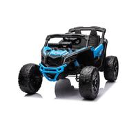 Coche eletrico ninos para Niños 24V Can-Am Maverick - 4 Motores 200W, Ruedas EVA Grandes, Asiento de Piel, Control Remoto, 4x4 (Azul)