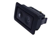 Coche Elevalunas Botón Interruptor Ventana Control Energía Eléctrica 6 Pines, 12V/24V Botón Cubierta Empuje Luz Verde Interruptor Ventana Eléctrico Universal para Coche Coche Switch Elevalunas