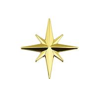 Coche Emblema Adhesivo Insignia Para Coche Coche Pegatinas Guía De Personalidad Estrella Coche Pegatinas Car Para 3D Estéreo Metal Modificado Etiqueta Cuerpo Rasguños Pegatinas Decorativas-Dorado Estr