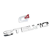 Coche Emblema Insignia Logo para Alfa Romeo Stelvio Q4,Carrocería Insignia Logo Decoración Pegatinas Logotipo,A