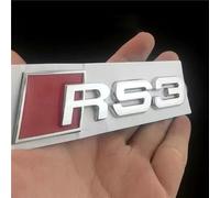 Coche Emblema Insignia Logo para RS3,Carrocería Insignia Logo Decoración Pegatinas Logotipo,A