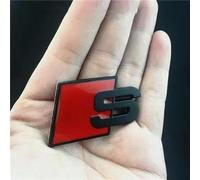 Coche Emblema Insignia Logo para S3/S4/S5/S6,Carrocería Insignia Logo Decoración Pegatinas Logotipo,A-Black
