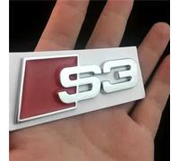 Coche Emblema Insignia Logo para S3/S4/S5/S6,Carrocería Insignia Logo Decoración Pegatinas Logotipo,B- Silver