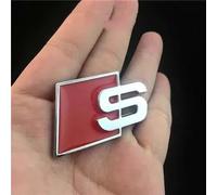 Coche Emblema Insignia Logo para S3/S4/S5/S6,Carrocería Insignia Logo Decoración Pegatinas Logotipo,A- Silver