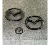 Coche Emblema Logo para Mazda 6 Sedan 2005-2008,Negro Tuning Insignia Logotipo Delantera Capó Rejilla/Trasera Maletero Repuesto Badge Adhesivos Coche Decorativo Accesorios Estilo,Front+Rear
