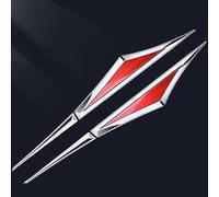 Coche Emblemas para Fiat Panda 3 (III) 312/319 I 2012-2022, Insignia Pegatina Emblema Laterales De Puertas Guardabarros Carrocería Tuning Decorativos Accesorios,A/Silver-Red