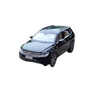 Coche En Miniatura De Aleación para Volkswagen Tiguan L SUV Vehículos De Juguete Sonido De Simulación Colección De Luces 1:32(Negro)
