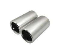 Coche Escape Punta Tubo Para Sagitar Para Lavida Para Bora Para Golf Para Tiguan 1,4 T Tubo De Escape Acero Inoxidable Silenciador Boquilla Punta(Flat silver)