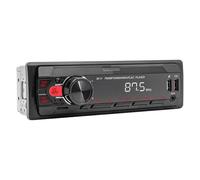 Coche estéreo - Single Din MP3 Player, USB/ Entrada | Audio con asistente de voz, tecnología antiinterferencia, llamadas manos libres, sintonizador AM/FM, pantalla LCD de 7 caracteres