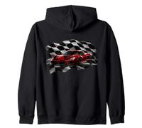 Coche exótico Rojo de Carreras Turbo Flag Race Niños Niños Hombres Sudadera con Capucha