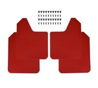 Coche Faldillas Antibarro Rally Sport Universal Splash Guards Para Fender delantero trasero para camioneta SUV Van Truck Guardabarros para coche(4pc-set Red)