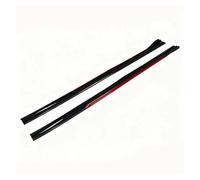 Coche Faldones Laterales Extensiones De Faldón Lateral Universales para Civic para Toyota para Camry 2,4 M, Panel Basculante, Alerón, Diseño Carrocería(Red Black)