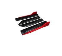 Coche Faldones Laterales Extensiones Universales para Faldones Laterales Coche Kit 41Pulgadas Protector Carrocería Lateral Divisores Aletas Negros Y Rojos para VW(Black Red)