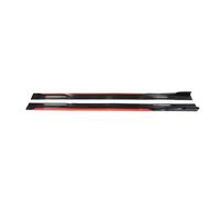 Coche Faldones Laterales para Edge para Fiesta para Focus para Fusion para Mustang para Mach-e Faldones Laterales para Autos Alerones Divisores Labio Alerón Lateral(Red*Black 2m)