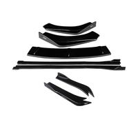 Coche Faldones Laterales Separadores Parachoques Delantero Coche Kit Carrocería Labios Extensiones Faldas Laterales Alerón Ángulo Envoltura Trasera ABS para A7(Gloss Black)