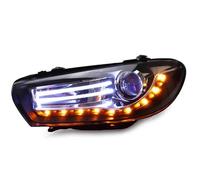 Coche Faro Delantero Para VW Para Scirocco 2009-2015 Lámpara Frontal Xenón Bombillas LED DRL Faro Delantero Mejorado Accesorios Para Faros Coche(A)
