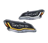 Coche faros delanteros Conjuntos Compatible Con Civic FD2 8th 2006 2007 2008 2009 2010 2011 2012 DRL Faros Delanteros Conjunto De Faros Lente De Proyector Dinámico LHD RHD(Right Hand Drive)