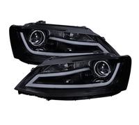 Coche faros delanteros Conjuntos Compatible Con Para Jetta 2011 2012 2013 2014 Conjunto De Faros Delanteros Señales De Giro Dinámicas Faros Delanteros DRL Luz De Conducción