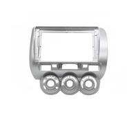 Coche Fascia La Radio Coche Para Fit Para Jazz 2002 2003 2004 2005 2006 2007 2008 Kit Marco Montaje En Panel Plástico Estéreo Automático Accesorios(PLATA,Rhd)
