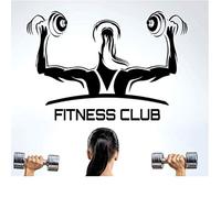 Coche Fitness Club Gimnasio Dumbbell Pegatina Chica Calcomanía Fitness Poster Vinilo Pared Decoración Gimnasio Pegatina 40X58Cm