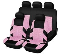 Coche Funda Asiento para Chevrolet Camaro SS Shock ZL1 RS LT 1LE Z28, Juegos de Cubreasientos Protectores Delantero y Trasero Sillas Fundas Protectoras Interior Accesorios,Pink
